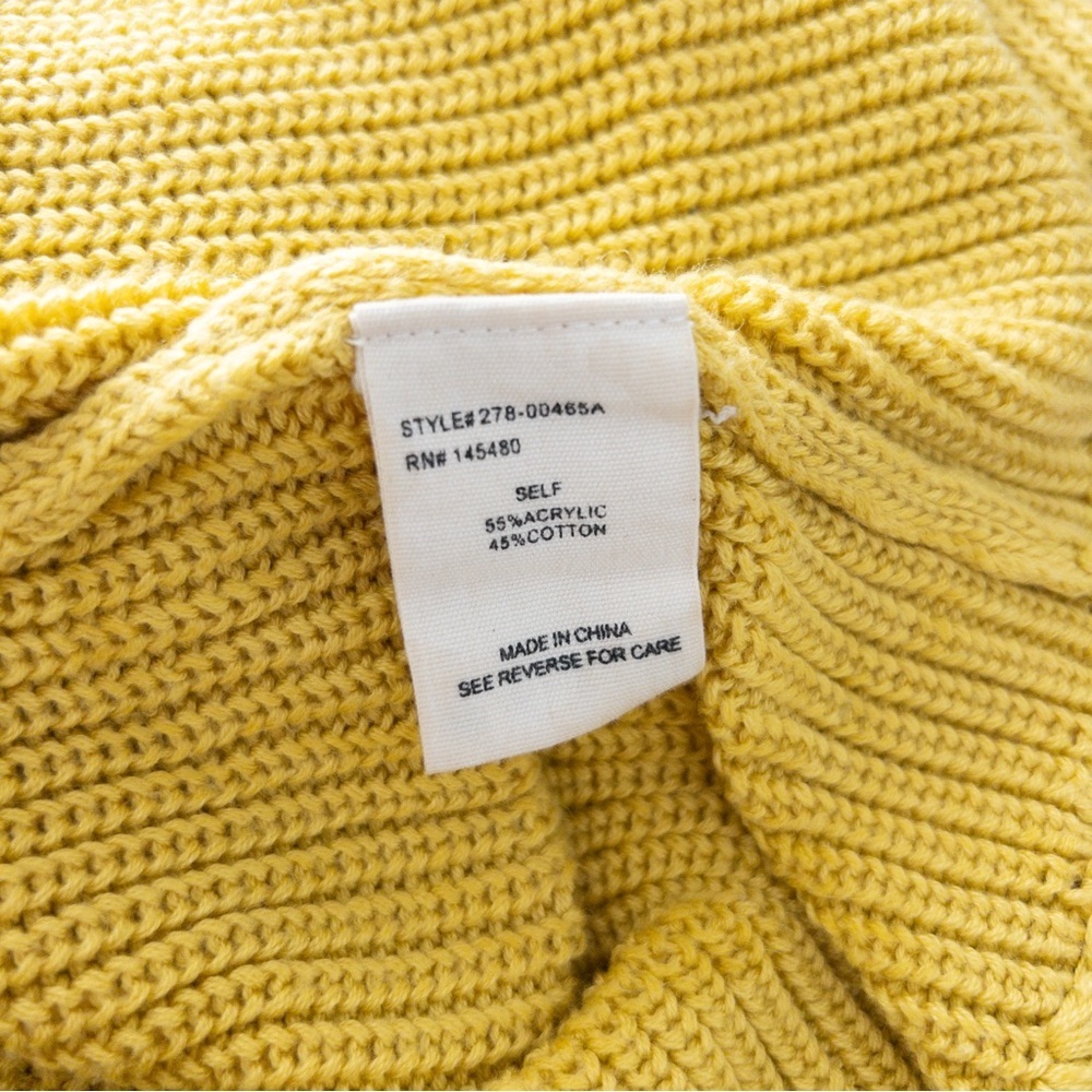Moth Anthropologie Mustard‎ Yellow Ribbed Scalloped Square Neck Knit Tank Large - Picture 10 of 10